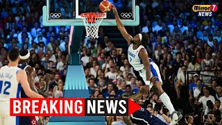 Guerschon Yabuseles Iconic Dunk on LeBron James During the 2024 Olympics [upl. by Guthrie]