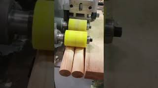 Forming process of rolling wooden sticks [upl. by Ahseinod]