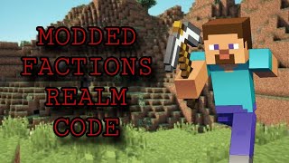 BEST MODDED FACTIONS REALM CODE FOR BEDROCK EDITION [upl. by Melisenda]