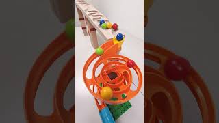 marble Run Race ASMR 156 Wooden Wave Course Colorful Marbles marblerun marblerunrace asmr [upl. by Sirraj]