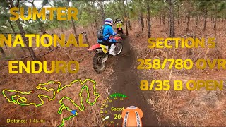 9569 2023 SUMTER NATIONAL ENDURO  SECTION 5 ROW 70  RACING DIRTBIKES THROUGH THE TREES [upl. by Wallraff]