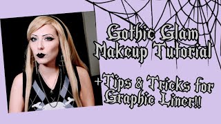 Gothic Glam Makeup Tutorial  Tips amp Tricks for Graphic Liner [upl. by Chaffin]