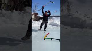 Hockey is fun Puck Flipping Skills Drills🏒 [upl. by Aisenat375]