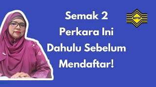 2 Perkara untuk Disemak sebelum Mendaftar untuk MUET  Pengurusan ujian MUET  MPM [upl. by Therine719]