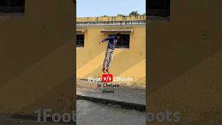 1Foot Vs 13Foots😨Chelsea shoes chllenge flip jump [upl. by Aridan]