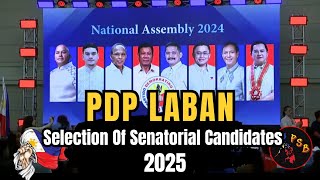 PDP LABAN Selection Of Senatorial Candidates  2025  PDP Laban National Assembly [upl. by Simonetta]