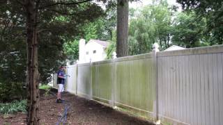 Vinyl Fence Cleaning Liberty SoftWash 717 324 4208 [upl. by Caravette]