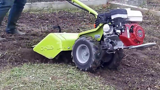 Grillo G52 tiller on never worked ground [upl. by Radec]