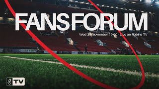 LIVE Fans Forum featuring Jon Lansdown Liam Manning Brian Tinnion and Jason Knight [upl. by Artenahs]