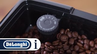 How to make coffee using coffee beans in your DeLonghi Dinamica ECAM 35015B coffee machine [upl. by Adihsaar928]