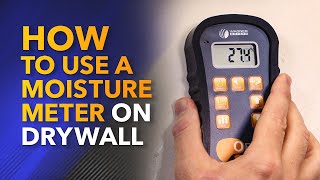 Using a moisture meter on drywall Using the General MM9 moisture meter [upl. by Adranoel37]