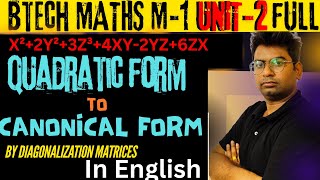 quadratic form to canonical form by diagonalization method [upl. by Moshell]