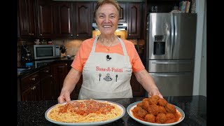 Italian Grandma Makes Meatballs and Spaghetti [upl. by Nadya576]