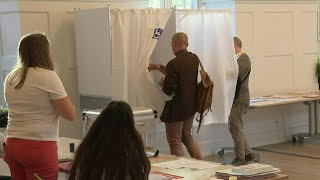 European elections polling stations open in Strasbourg  AFP [upl. by Dnumde362]