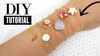 Hoe Maak Je Een Set Gouden Armbandjes Met Jasseron Schakel Ketting [upl. by Bannerman]