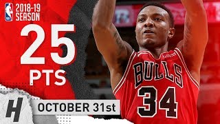 Wendell Carter Jr Full Highlights Bulls vs Nuggets 20181031  25 Points 8 Reb [upl. by Adnamal]