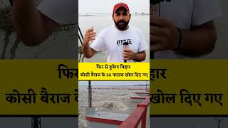 Koshi barrage shorts koshinadi viral ganganadi biharnews flood bihari [upl. by Haodnanehs]