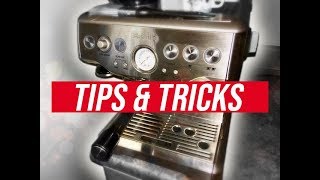 Breville Barista Express  TIPS TRICKS AND BASIC LATTE ART [upl. by Misaq]