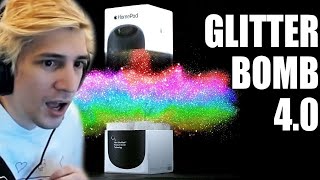 xQc Reacts to EXPLODING Glitter Bomb 40 vs Package Thieves  Mark Rober [upl. by Conley500]