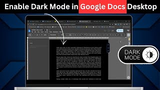 How To Enable Dark Mode in Google Docs Desktop [upl. by Mafala661]