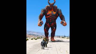 Superman vs ABOMINATION Whose Teams Monster is More Powerful in GTA 5 😱 shorts [upl. by Llenej484]