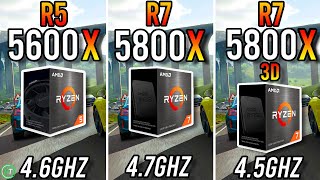 Ryzen 5 5600X vs Ryzen 7 5800X vs Ryzen 7 5800X3D [upl. by Colis]