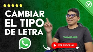 Cómo CAMBIAR EL TIPO DE LETRA en WhatsApp  ✍️ Instalar Tipografías ✍️ [upl. by Luing]