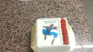 Örümcek Adam Görselli Pasta YapımıSpiderman Gateau HD [upl. by Yecnuahc858]