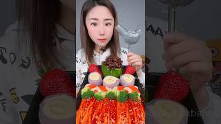 chocolate spaghetti🍫 rice cakeshorts asmr koreancuisine [upl. by Tabib]