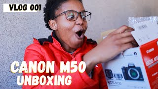 CANON M50 UNBOXING with 1545mm kit lens VS 22mm  VLOG 001 which lens is best for YouTube creators [upl. by Reyotal]