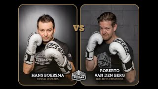 Zuidas Business Boxing Part III  Hans Boersma vs Roberto van den Berg [upl. by Ahsatsana133]