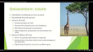 Klas 4 VWO Thema 4 Evolutie Basisstof 3 De evolutie theorie deel 1 [upl. by Ha]