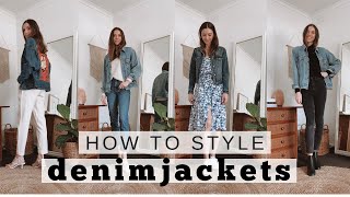 How To Style A Denim Jacket  13 Denim Jacket Outfit Ideas [upl. by Emory]