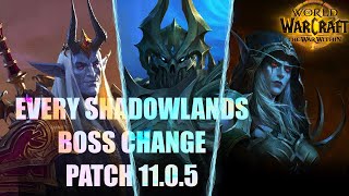 ALL Mythic Shadowlands Raid Boss Changes Explained  Patch 1105  worldofwarcraft wow [upl. by Aluap424]