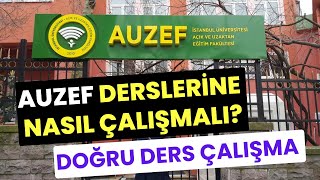 İstanbul Üni Aöf AUZEF Derslerine Nasıl Çalışılır Auzef Derslerine Nereden Çalışılacak [upl. by Jud]