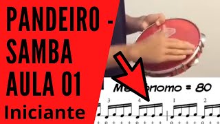 Como tocar pandeiro  Samba  Aula 01 [upl. by Fanni571]