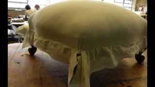 Leather footstool Upholstery Project [upl. by Lynne]