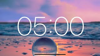 5 Minute Timer  Relaxing Music with Ocean Waves [upl. by Anavlis163]