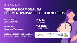 Terapia hormonal na pósmenopausa riscos x benefícios [upl. by Afrikah630]