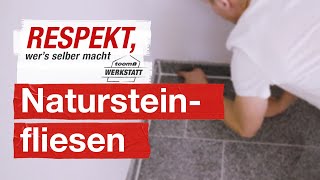 Richtig Natursteinfliesen verlegen  toom Werkstatt [upl. by Garwin]