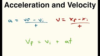 Acceleration and Velocity in One Dimension [upl. by Des]