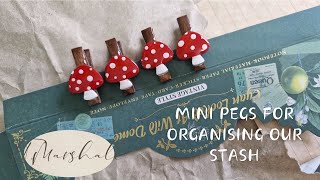 Making Toadstool Mini Pegs to Organise your Paper Stash Journal or Display Inspiration Pictures [upl. by Atisusej]