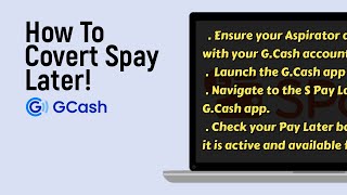 How to Covert Spay Later to Gcash easy [upl. by Larret675]