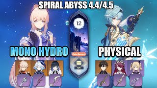 C0 Kokomi x C2 Eula  New Spiral Abyss 45  Genshin Impact  Floor 12 9 Stars [upl. by Leuqar15]