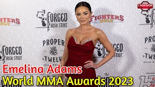 Emelina Adams on Returning to Vegas for Recent Films Being a Fan of MMA  World MMA Awards [upl. by Sheela28]