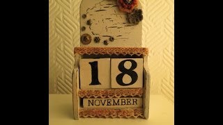 Holzkalender gestalten  Vintage  Shabby [upl. by Ettezyl296]