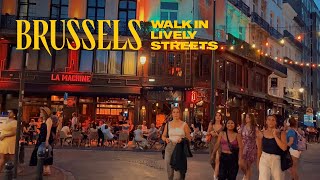 Unmissable Streets of Brussels Belgium Walking Tour  4K [upl. by Nataline]