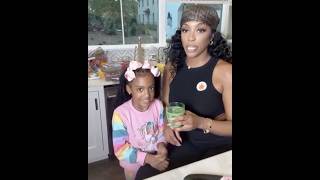 Porsha Williams Daughter Pilar Makes Juicer Drink For Mommy To Taste 🧃 [upl. by Ariat]