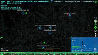 AVIAR Labs Skyglass aircraft amp weather radar KDFW Tower West  Dallas Texas United States [upl. by Heddie330]