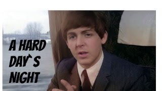 FUNNY CLIPS FROM THE BEATLES A HARD DAYS NIGHT COLORIZED [upl. by Aserat]